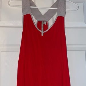 Red & Grey Tank Top